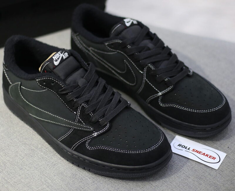 Giày Nike Air Jordan 1 Retro Low OG SP Travis Scott ‘Black Phantom’ Like Auth