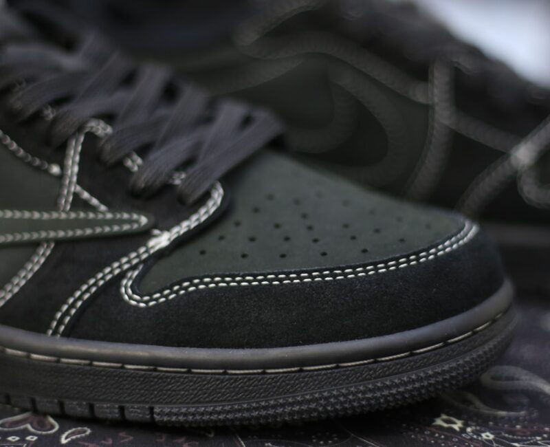 Giày Nike Air Jordan 1 Low OG SP Travis Scott ‘Black Phantom’ Đen Like Auth