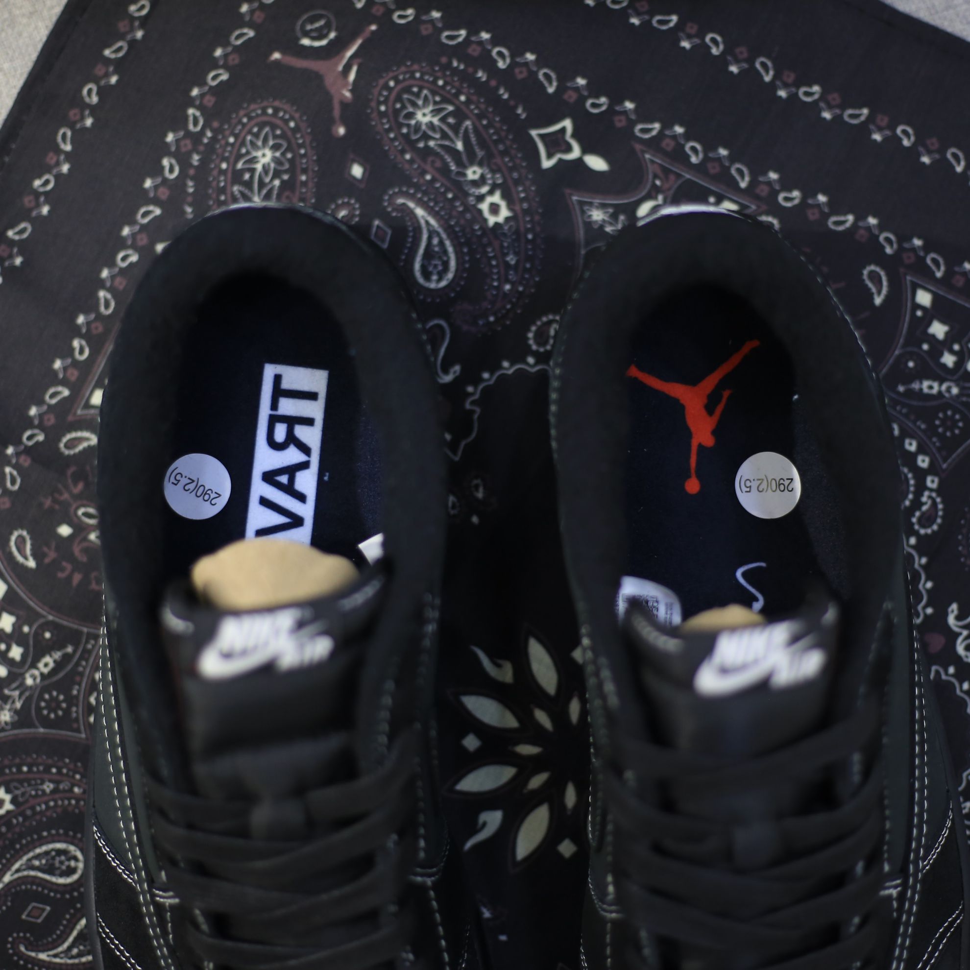 giày air jordan 1 travis scott đen phantom