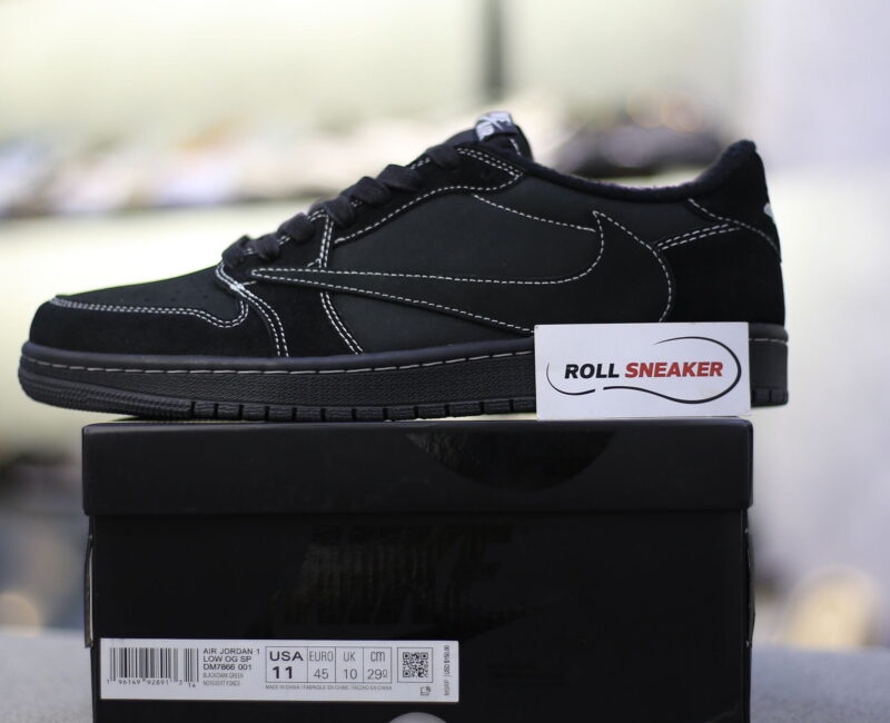 Giày Nike Air Jordan 1 Low OG SP Travis Scott đen ‘Black Phantom’ rep 1:1