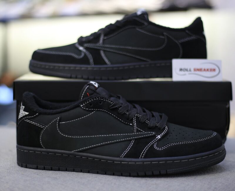 Giày Nike Air Jordan 1 Low OG SP Travis Scott Đen ‘Black Phantom’ like auth