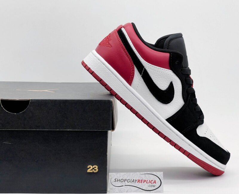Giày Nike Air Jordan 1 Low Black Toe Rep 1:1