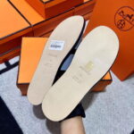 Dép Hermes Izmir da Epsom Sần Xám đế Đen like auth đế gỗ