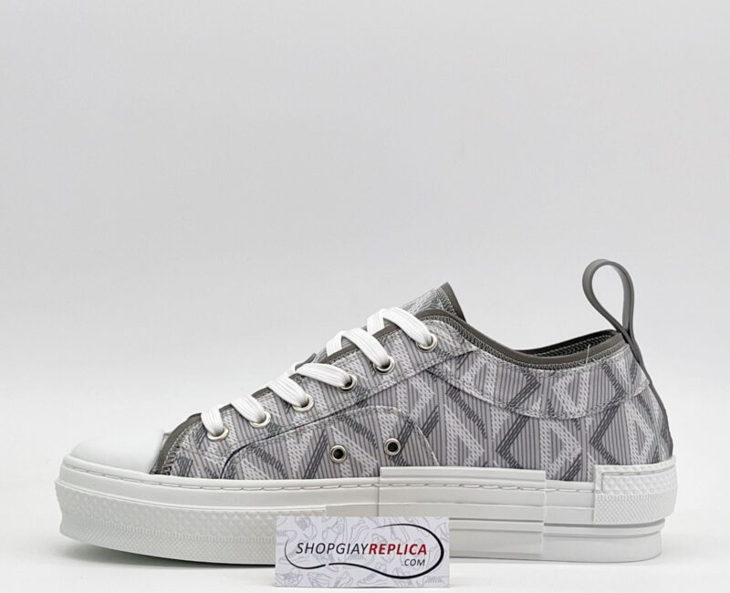 Giày Dior B23 cổ thấp Xám họa tiết CD Diamond Like Auth