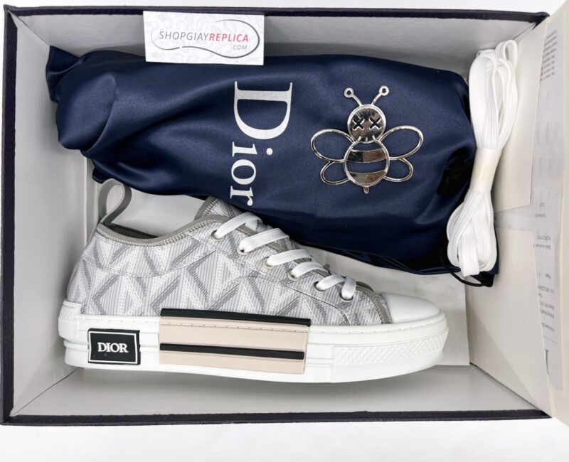 Giày Dior B23 Low Gray CD Diamond Like Auth