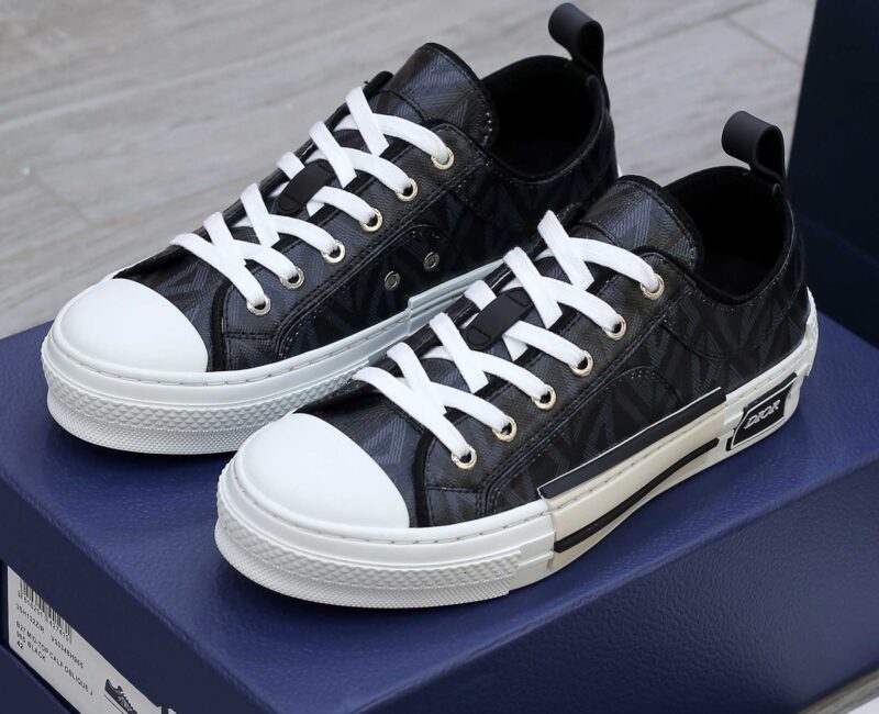 Giày Dior B23 Low Top Black CD Diamond Like Auth