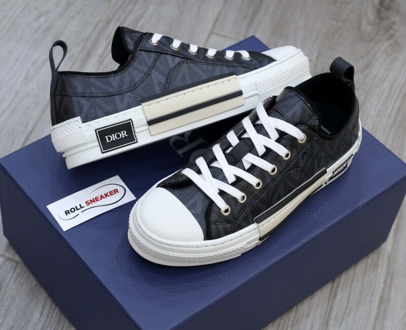 Giày Dior B23 Low Top Black CD Diamond Like Auth