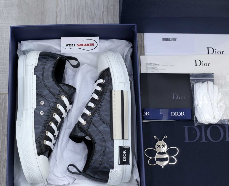 Giày Dior B23 low Diamond Đen like auth