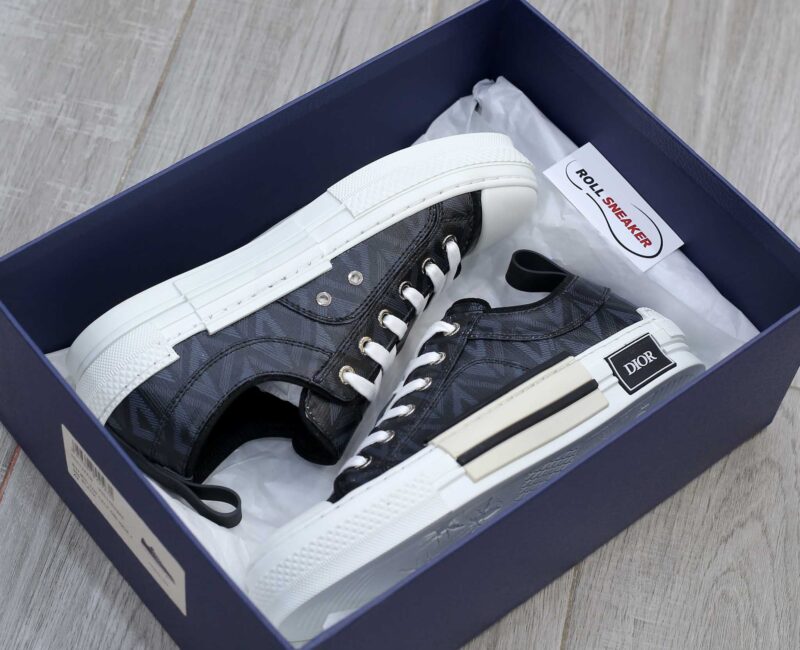 Giày Dior B23 Low Top Black CD Diamond Like Auth