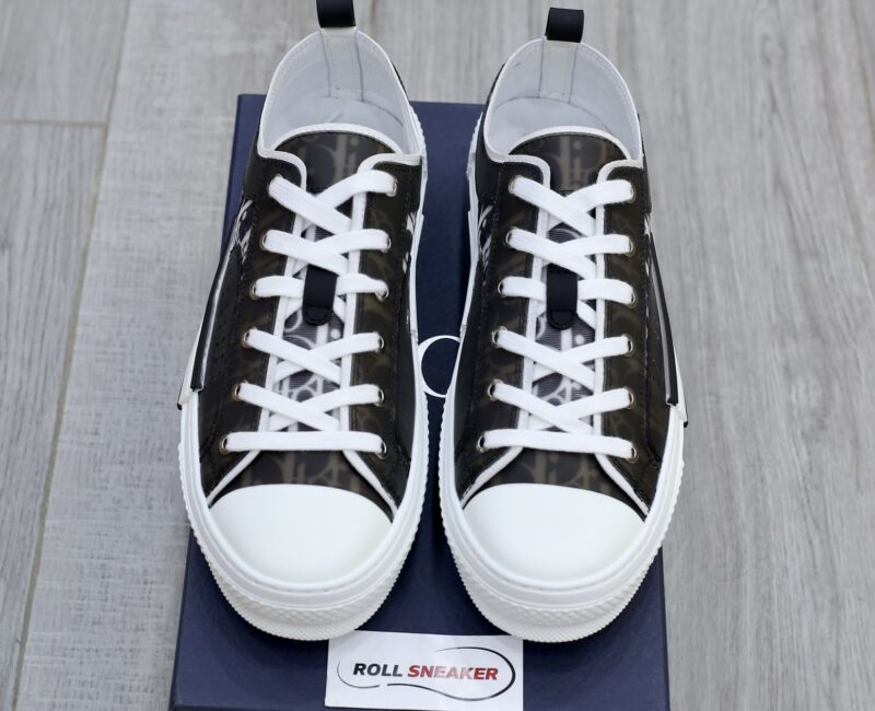 Dior B23 Low Top Black họa tiết White Dior Oblique Canvas