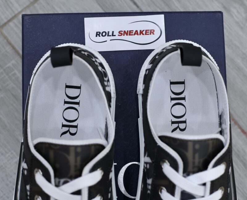 Dior B23 Low Top Black họa tiết White Dior Oblique Canvas