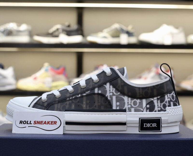 Dior B23 Low Top Black họa tiết White Dior Oblique Canvas