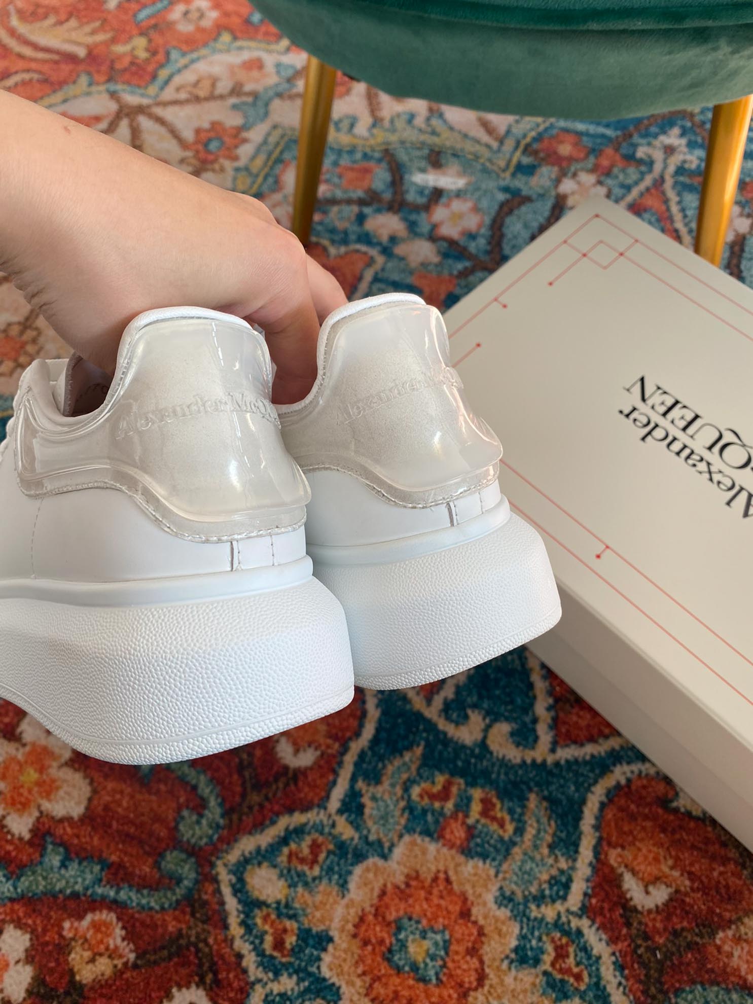 Giày Alexander Mcqueen Gót Trắng Trong