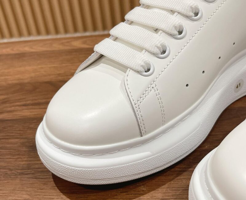Giày Alexander McQueen Trắng Gót Bạc
