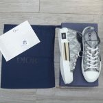 Giày Dior B23 Low Gray CD Diamond Canvas Best Quality