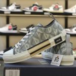 Giày Dior B23 Low Gray CD Diamond Canvas Best Quality