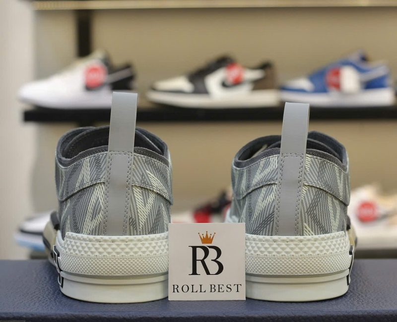 Giày Dior B23 Low Gray CD Diamond Canvas Best Quality