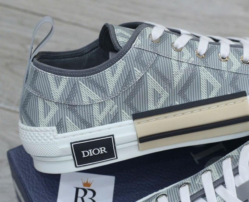 Giày Dior B23 Low Gray CD Diamond Canvas Best Quality