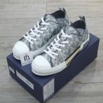 Giày Dior B23 Low Gray CD Diamond Canvas Best Quality