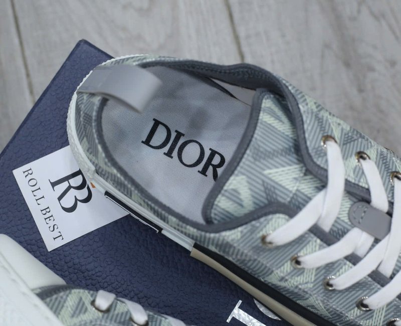 Giày Dior B23 Low Gray CD Diamond Canvas Best Quality