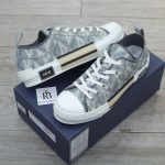 Giày Dior B23 Low Gray CD Diamond Canvas Best Quality