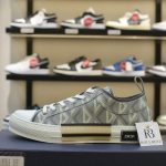 Giày Dior B23 Low Gray CD Diamond Canvas Best Quality