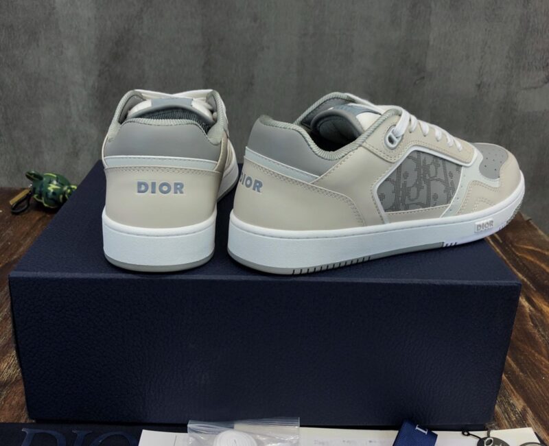 Giày Dior B27 Low Grey Beige họa tiết Dior Oblique Galaxy Like Auth