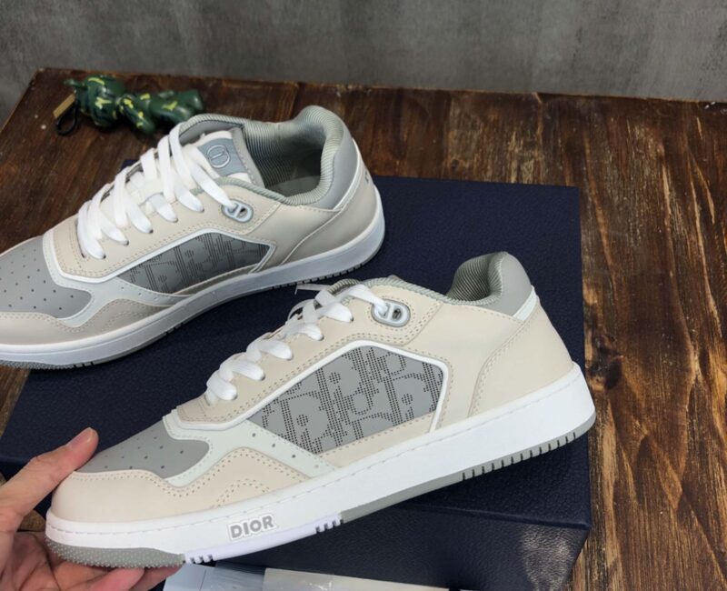 Giày Dior B27 Low Grey Beige họa tiết Dior Oblique Galaxy Like Auth