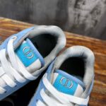 Giày Dior B27 Low Light Blue and White Gray họa tiết vải Dior Oblique Jacquard Like Auth