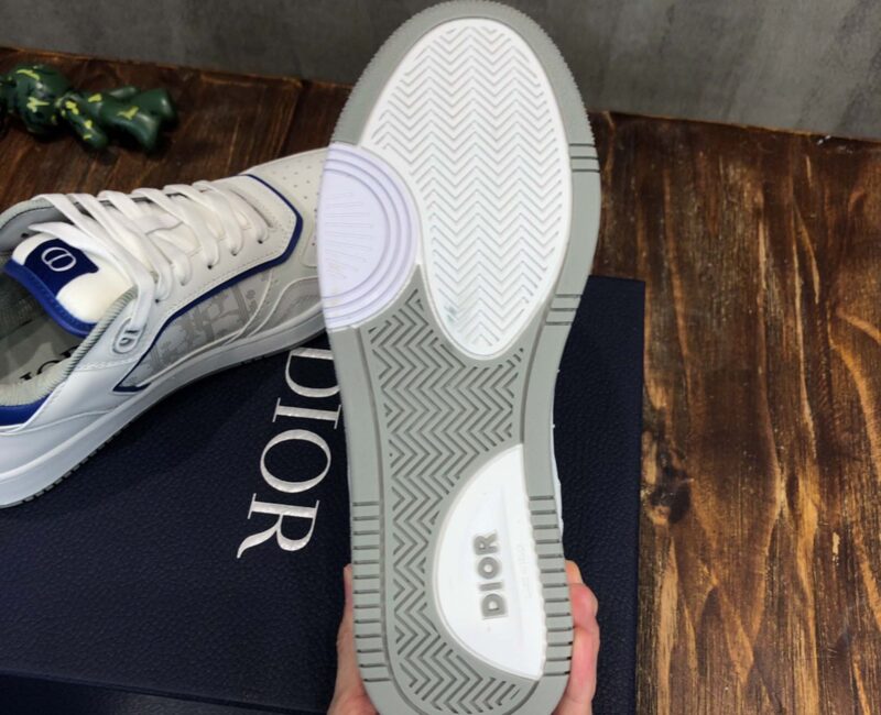 Giày Dior B27 Low White Blue họa tiết Dior Oblique Galaxy Like Auth