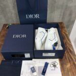 Giày Dior B27 Low White Blue họa tiết Dior Oblique Galaxy Like Auth