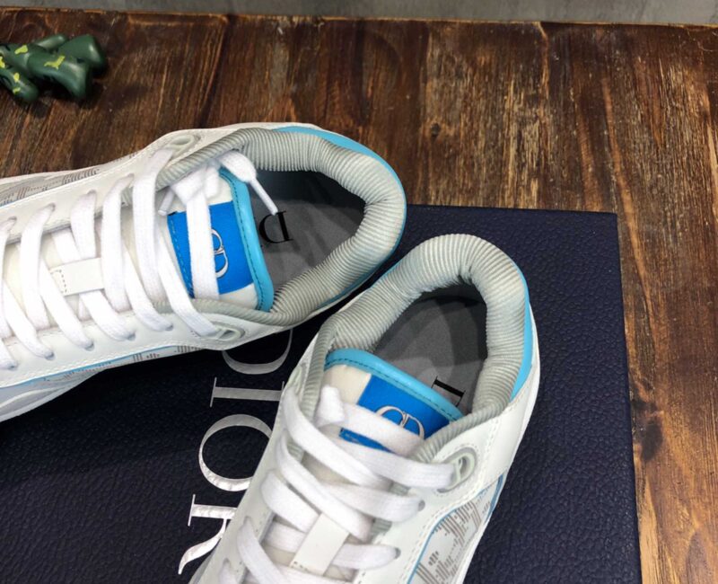 Giày Dior B27 Low White Light Blue họa tiết Dior Oblique Galaxy Like Auth