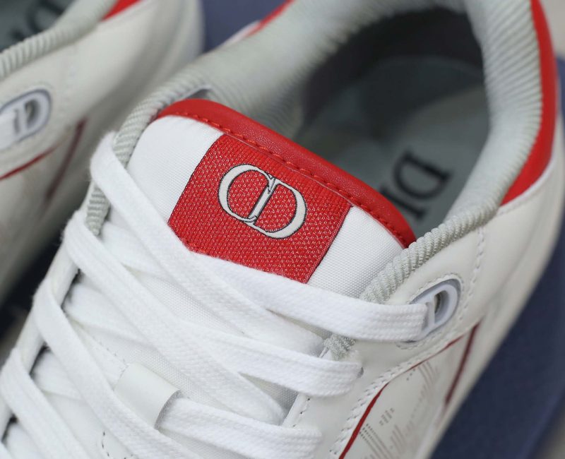 Giày Dior B27 Low White Red họa tiết Dior Oblique Galaxy Like Auth