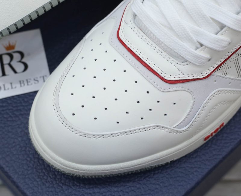 Giày Dior B27 Low White Red họa tiết Dior Oblique Galaxy Like Auth