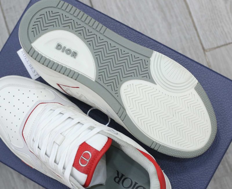 Giày Dior B27 Low White Red họa tiết Dior Oblique Galaxy Like Auth