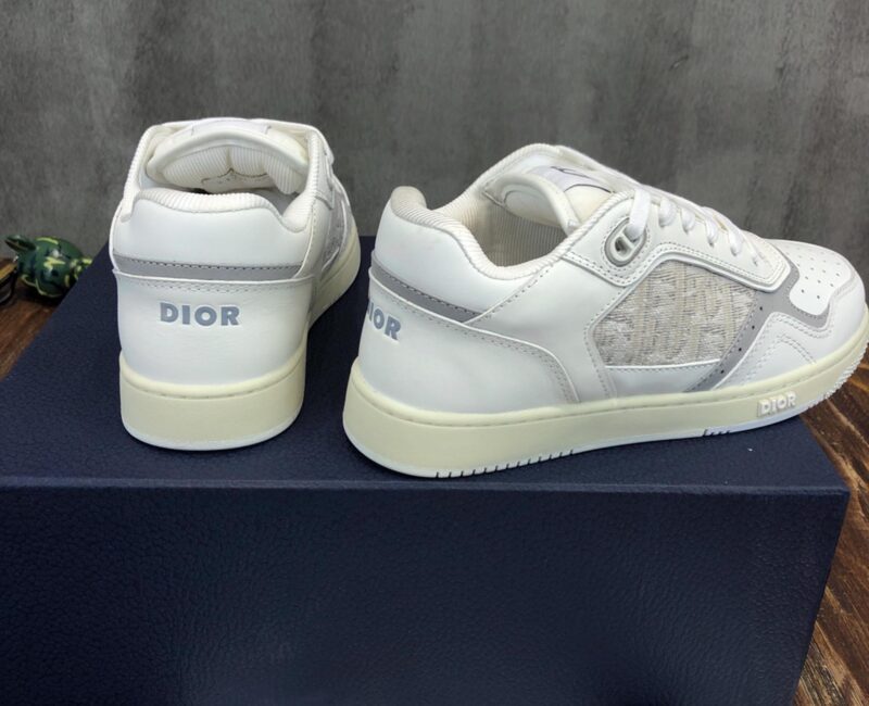 Giày Dior B27 White họa tiết vải Off-White Dior Oblique Jacquard Like Auth