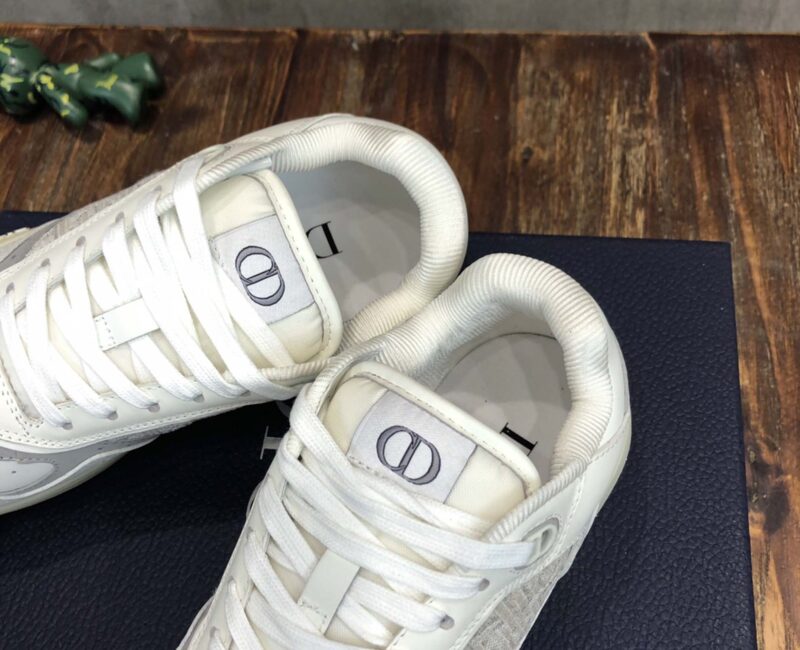 Giày Dior B27 White họa tiết vải Off-White Dior Oblique Jacquard Like Auth