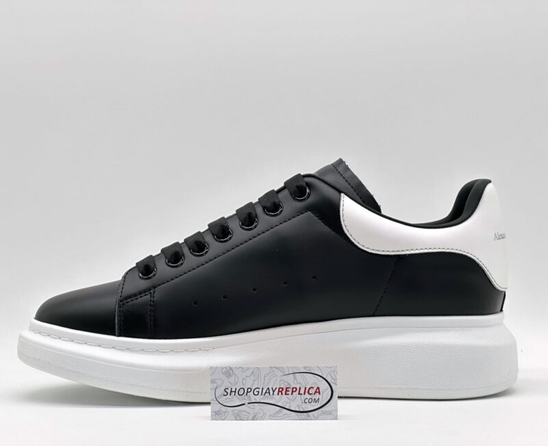 Giày McQueen Đen gót Trắng Like Auth
