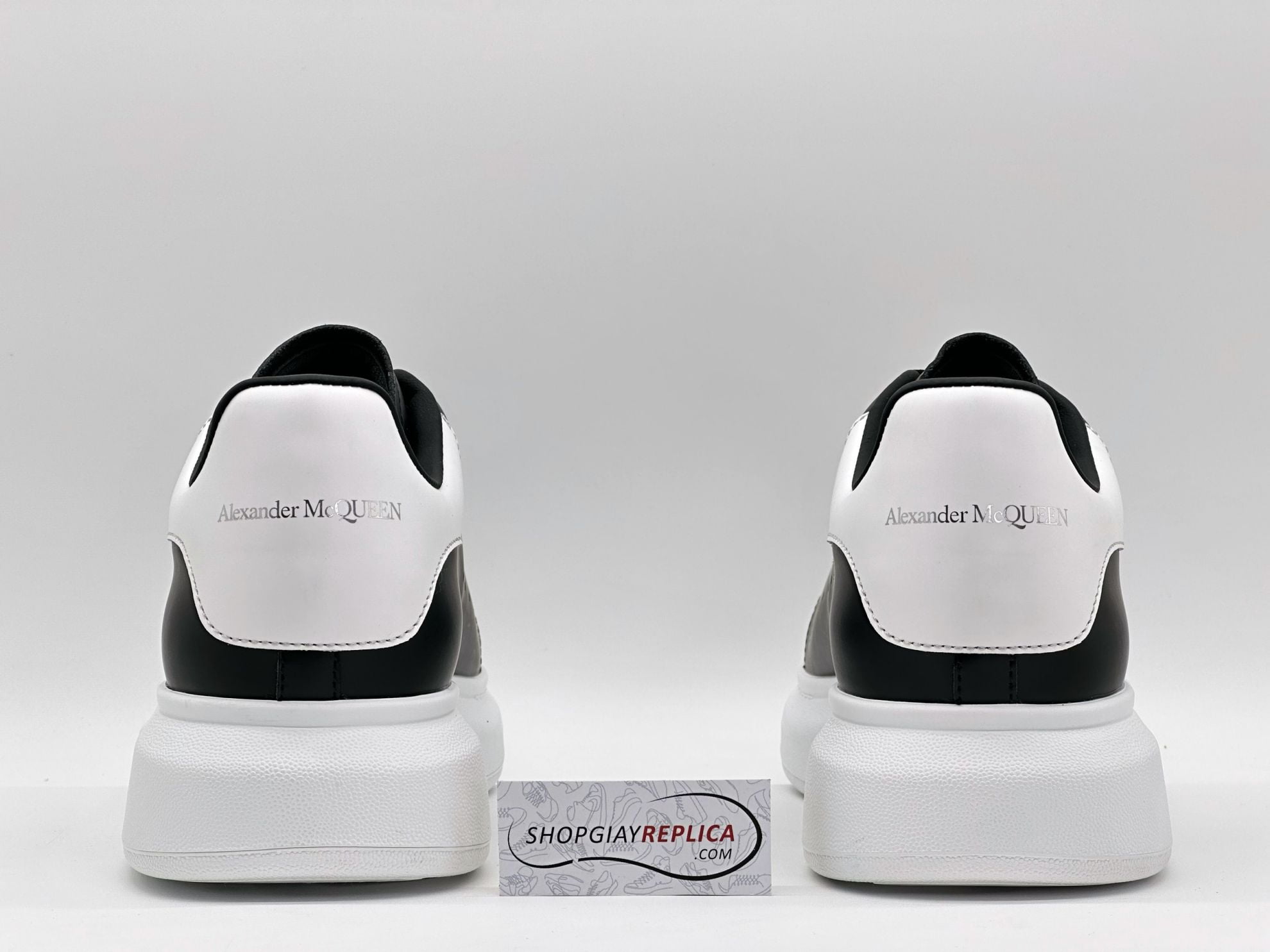 Giày Alexander McQueen Đen gót Trắng Like Auth