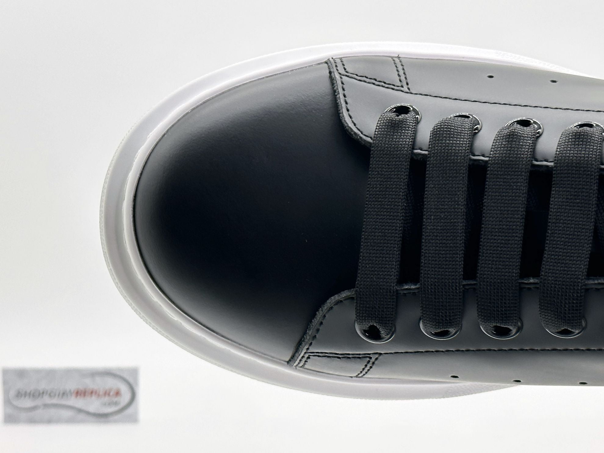 Giày Alexander McQueen Đen gót Trắng Like Auth