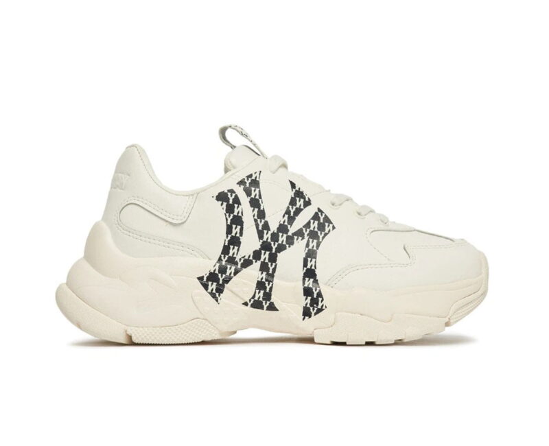 Giày MLB Bigball Chunky Mono LT New York Yankees White Black