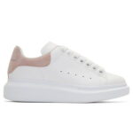 Giày Alexander McQueen Trắng gót Nhung Hồng Phấn Like Auth