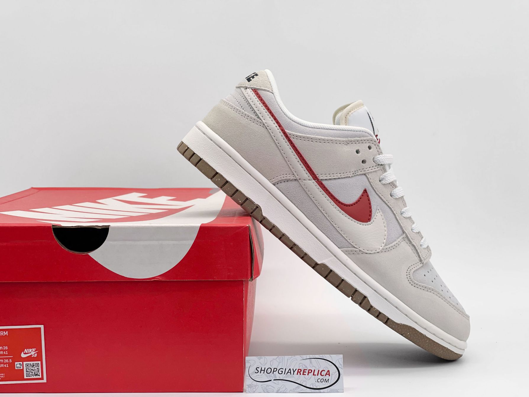 Giày Nike Dunk Low SE 85 Double Swoosh ‘Sail Orange’ Like Auth