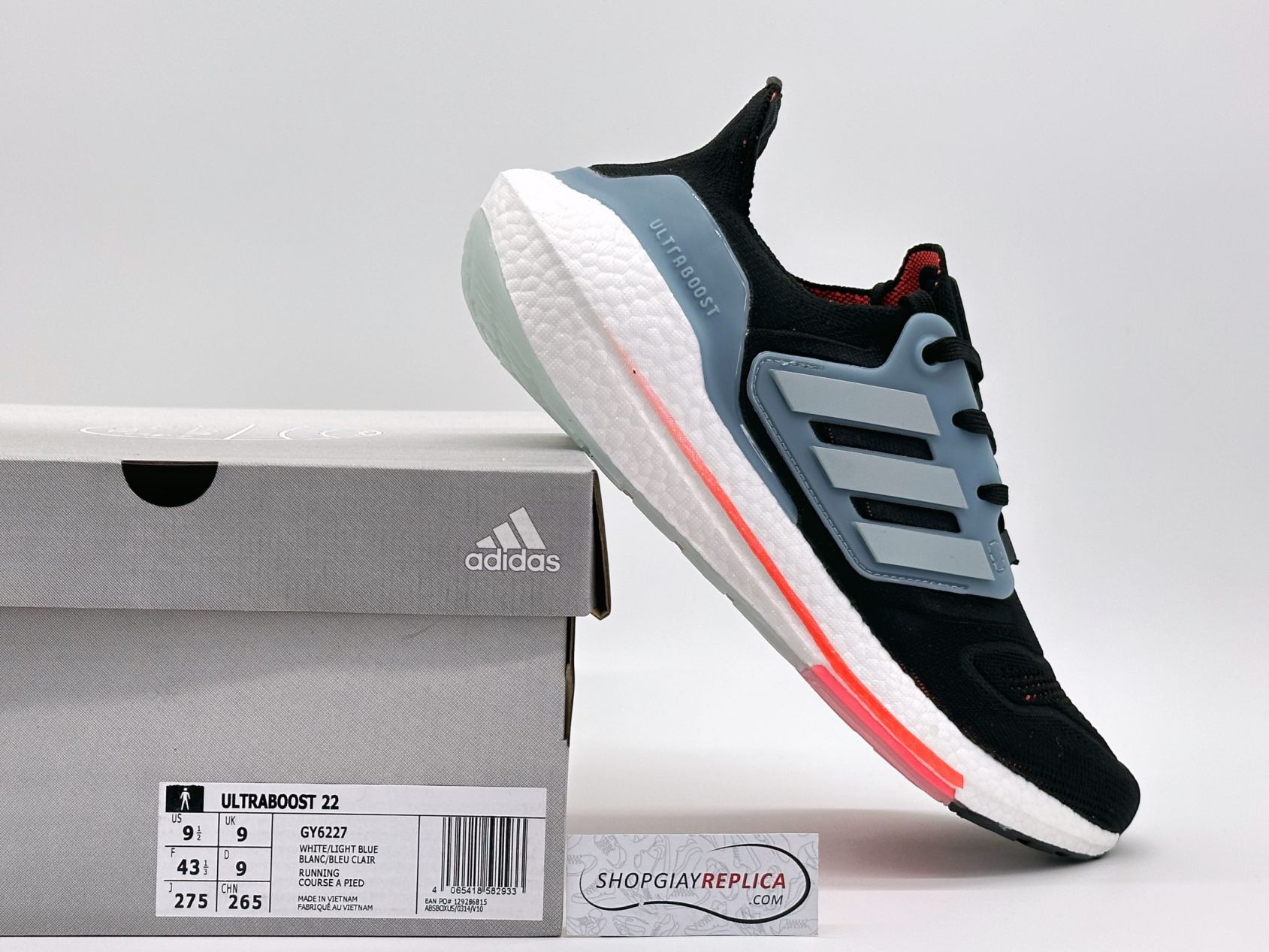 Giày Adidas UltraBoost 22 Core Black Magic Grey Like Auth