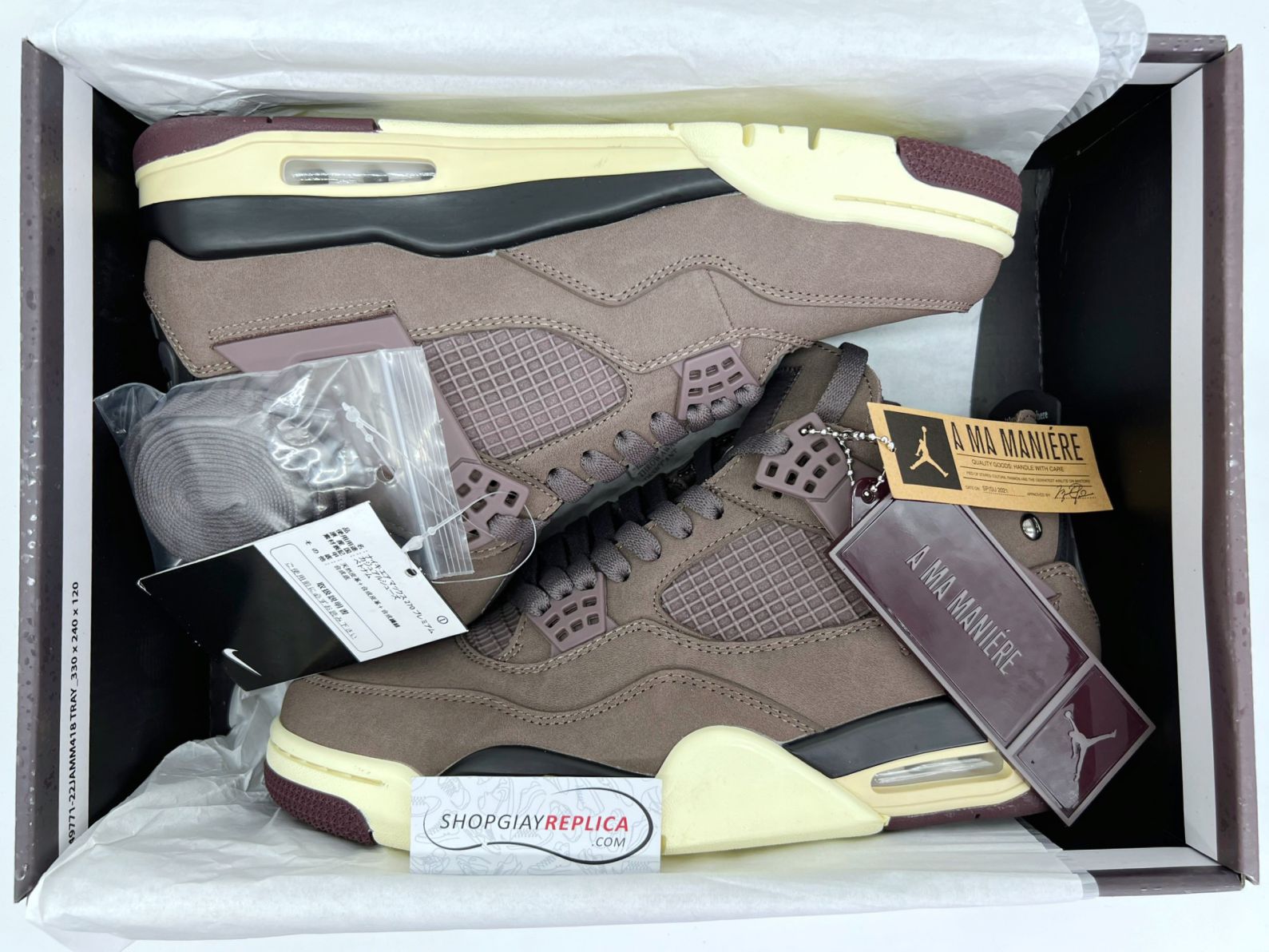 Giày Nike Air Jordan 4 A Ma Maniére ‘Violet Ore’ Nâu like auth