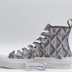 Giày Dior B23 cổ cao Xám họa tiết CD Diamond