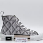Giày Dior B23 High Top Gray CD Diamond Like Auth