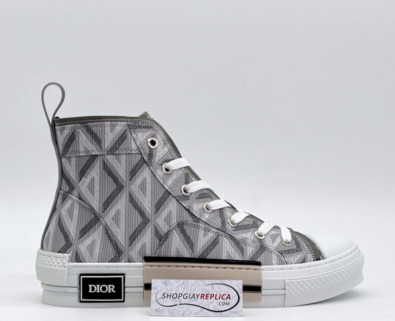 Giày Dior B23 High Top Gray CD Diamond Like Auth