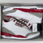 Giày Nike Air Jordan 3 Retro ‘Cardinal Red’ đỏ trắng