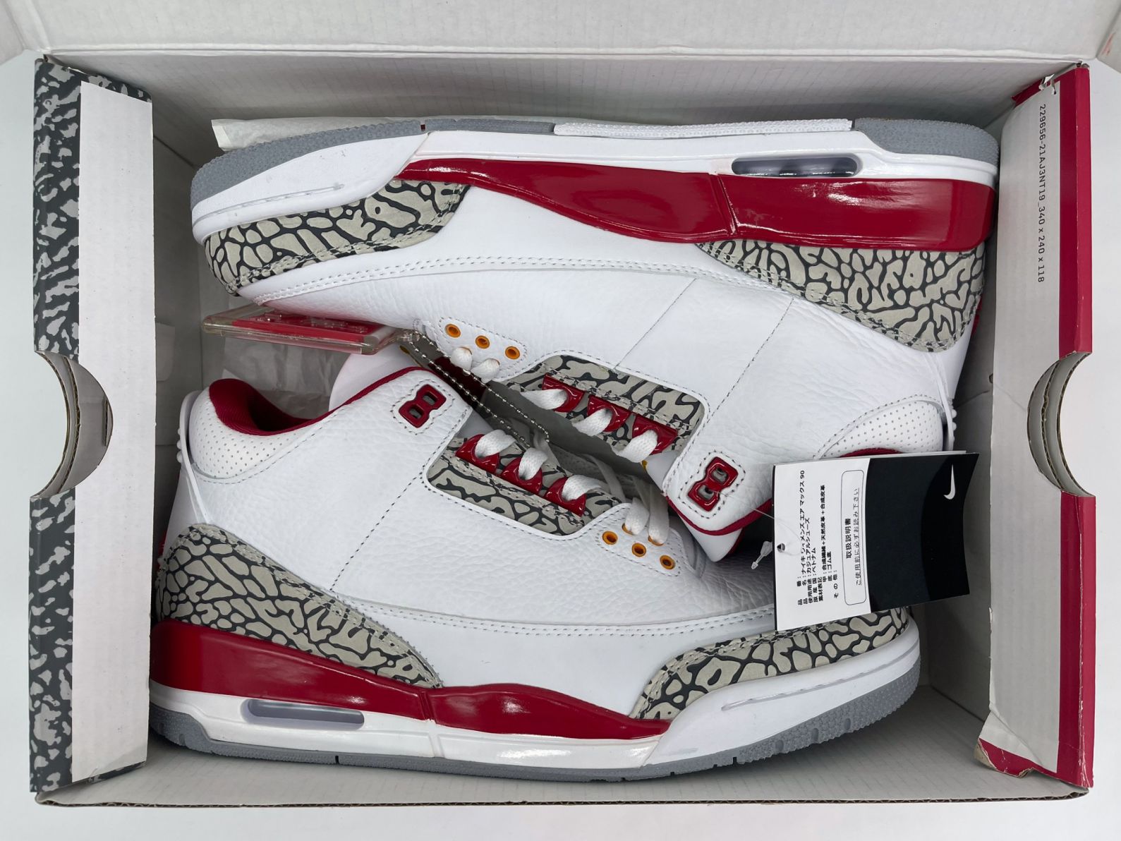 Giày Nike Air Jordan 3 Retro ‘Cardinal Red’ đỏ trắng